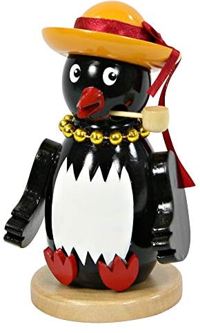 Trendige Moderne Holz-Räucherfigur Elster, ca. 13 cm