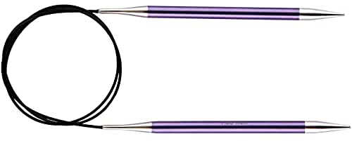 KnitPro Zing Rundstricknadeln Stricknadeln, Aluminium, Mehrfarbig, 120 cm x 7,00 mm