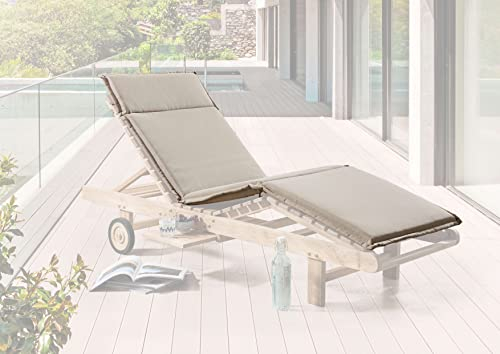 Destiny Polsterauflage für Gartenliege 196x60x5cm, Sand meliert