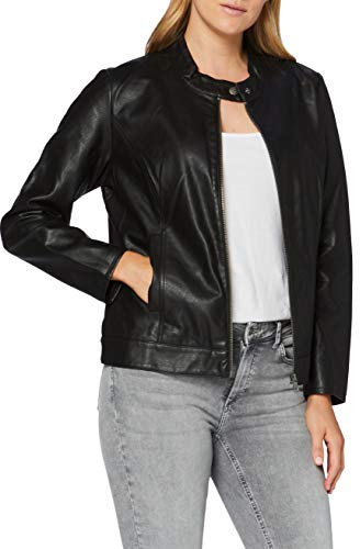 ONLY Carmakoma Carrobber Faux Leather Jacket Noos Giacca di Pelle, Nero, 42 Donna