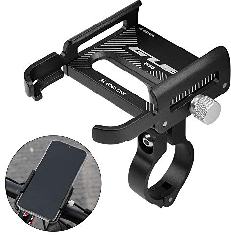 Lixada Fahrrad Handyhalterung, 360° Drehbar Universelle Fahrradhalter, Aluminium Fahrrad Telefonhalter Anti-Rutsch-Fahrrad Lenker Fahrradhalterung Halter Stand