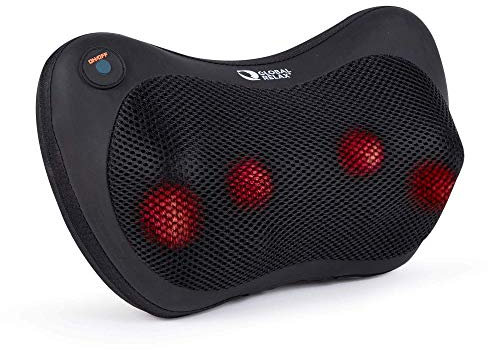 GLOBAL RELAX® | TENZO Shiatsu Massager Cushion I Kneading I Shoulders & Back Massage | Infrared I Thermotherapy | Electric Pillow I Muscle Pain Relief I Use at Home or Work