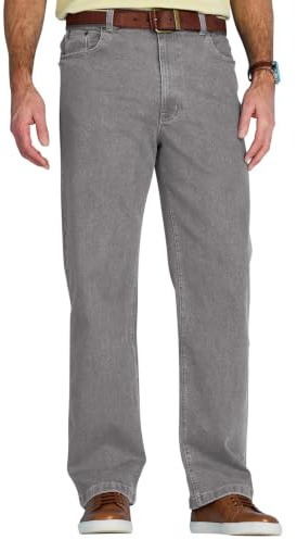 Chums Men's Denim Jeans in Stretch Fabric | Side Elasticated Waistband for Comfort, Stonewash Finish, Classic Styling