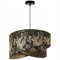 Light-Home Milan Lampenschirm Hängelampe Hängeleuchte - Deckenlampe Industrial für Wohnzimmer Schlafzimmer und Esszimmer - Pendelleuchte aus Metall mit Lampenschirm aus Velours (Gold und Schwarz)