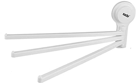 Vetrineinrete® Porta asciugamani da parete con ventosa 3 bracci appendi asciugamano a muro accessorio da bagno
