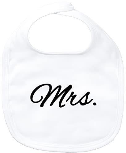 Huuraa Baby Lätzchen Mrs. Schriftzug Geschenk White Bio Baumwolle Mrs. Präsent