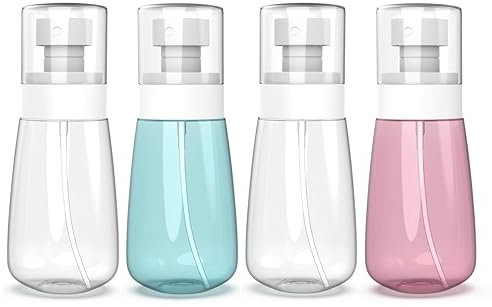 RELANOR Botella de spray pequeña de tamaño de viaje, botella de spray PETG, botella de spray de viaje a prueba de fugas, mini botellas de spray de tamaño de viaje para tóners, niebla facial y capilar