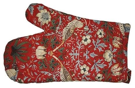 William Morris Strawberry Thief Red Single Oven Mitt