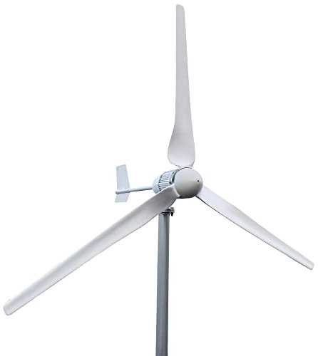 3-Blatt-Horizontaler Windgenerator 2000W Windkraftanlagen hocheffizient 3 Phasen 24V 48V Windmühlen Permanent Magnet Generator Windräder mit MPPT-Laderegler