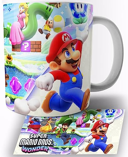 TusRelojes Super Mario Bros Wonder Taza de Ceramica Blanca 325ml Mug