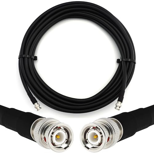 RANGEFUL 3m BNC Macho a BNC Macho Cable Coaxial — 3 Metros Extensión coaxial flexible de cobre completo 50 ohm (equivalente a LMR400 UF UltraFlex) — para la antena de RF/HAM Radio/CB/Wireless