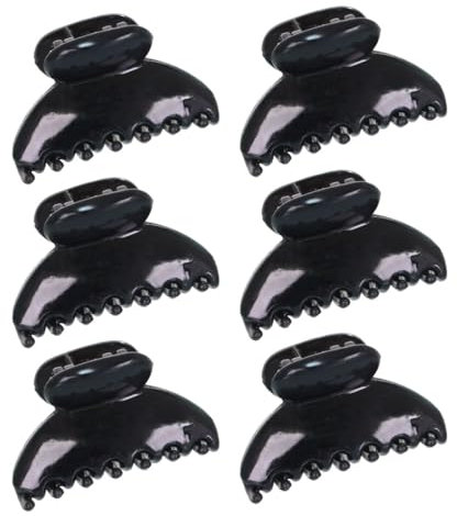 Petites Pinces à Cheveux à Double Dents, 6 Pièces Mini Pinces à Cheveux, Pinces à Cheveux Antidérapantes en Plastique Pinces à Griffes de Cheveux, Pince Crabe, Accessoires de Coiffure pour Fille Femme