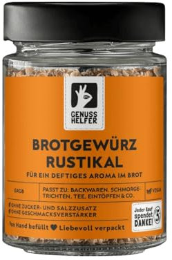 Bremer Gewürzhandel Brotgewürz rustikal, grob geschrotet, für authentisches Bauernbrot selbstgemacht, lecker zum Backen, 55g im Glas