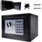 Security Safe Box Cash Box, 4.6L Small Cabinet Safe 17cm x 23cm x 17cm, Digital Keypad Safety PIN Code, with 2 Keys, Easy to Mount for Home, Business, Office (Black)