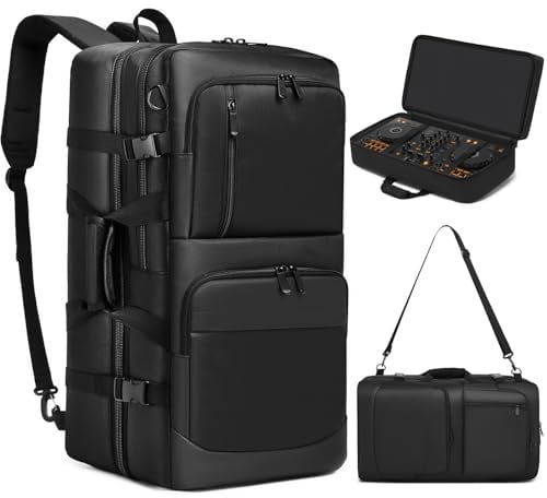 Cxinesbag DJ-Controller-Tasche, kompatibel mit Pioneer DDJ-FLX4/DDJ-400/DDJ-REV1 – dick gepolsterter DJ-Rucksack mit mehreren Taschen für Zubehör, verstellbarer Gurt, 56 x 33 x 11 cm