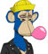 GENMIP Bored Ape Yacht Club Same Aufkleber Motorrad Auto Aufkleber Aufkleber Anime Niedlich Auto Zubehör Dekoration