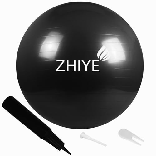 ZHIYE Pilates Yoga Ball Exercise Ball Core Fitness Bender, Yoga, Stability, Barre, Training Physical Therapy Anti-Slip Swiss Ball Gym Home