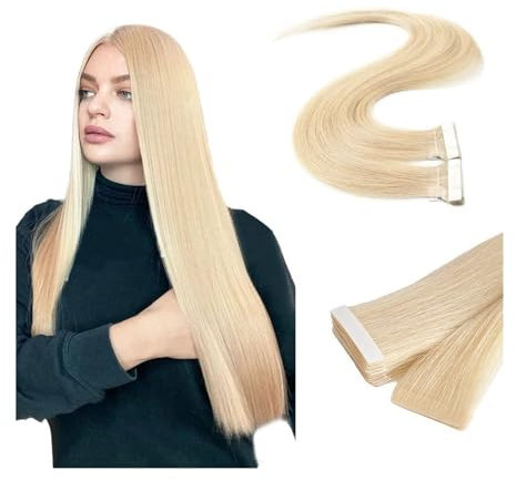 Tape Extensions PU Skin Weft Tape in Hair Extensions 12-24 Virgin Remy Menschenhaar Unsichtbar Gerade Injiziert Handgebundenes Klebeband Haarverlängerungen(10pcs 12inches)