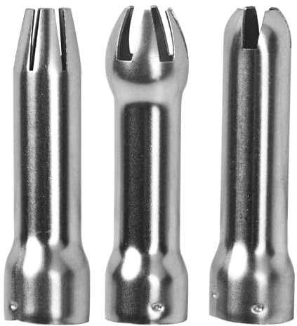 3 Douilles Siphon Chantilly Aluminium Professionnel, Siphon Chantilly avec Douilles en Acier Inoxydable, Syphon pour Pâtisserie Crème, Syphon Cuisine Chantilly pour Gâteaux d'Anniversaire