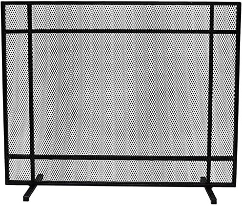 HZHXIFUFA Pare-feu de cheminée, Pare-feu en Acier Robuste à Panneau Unique, Pare-étincelles en Fer forgé pour Foyer/Foyer/poêles, 100 cm de Large × 80 cm de Haut
