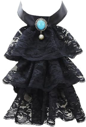 kowaku Jabot-Kragen, elegantes Kostüm-Accessoire, Spitzen-Jabot-Krawatte im Hofstil