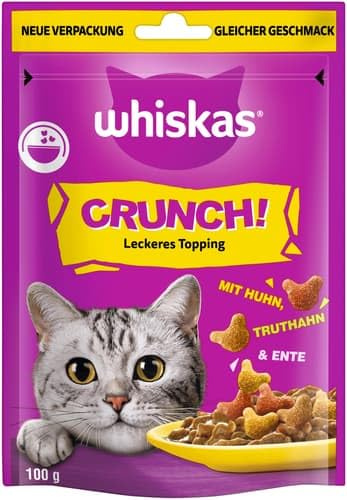 WHISKAS® Crunch Becher mit Huhn, Pute und Ente 100g