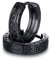 CHENGHONG Schwarz Ohrringe Creolen 925er Sterling Silber Auge des Horus Creolen Ohrringe Schwarz Ägypten Schmuck für Frauen Herren Männer