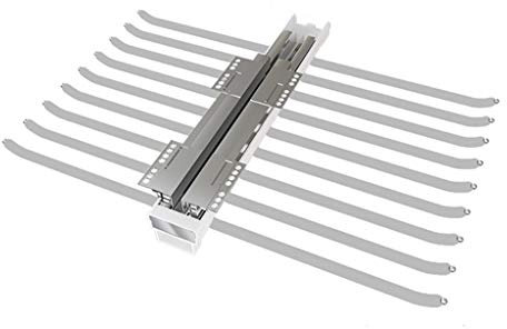 HDMOZUYT Weißer ausziehbarer Hosenständer, ausziehbarer Hosenständer für den Kleiderschrank, Krawattenhalter mit Dämpferschiene, 18 Paar