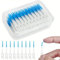 Interdentalbürsten 240 Stück Zahnseide-Stick, Interdentalreiniger, Interdentalbürsten, 1 Box, for Teeth Cleaning Spaces, Blau