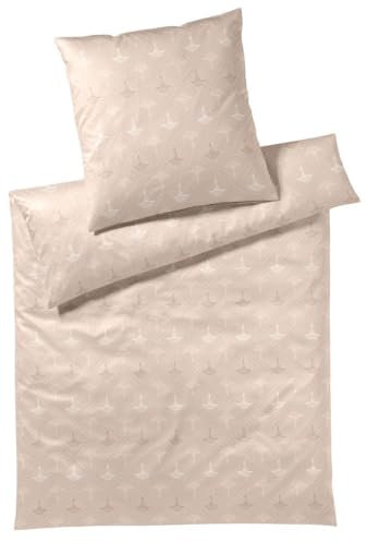 Joop! Mako-Satin-Bettwäsche-Garnitur Cornflower Charm Farbe Nude Größe 135x200+80x80