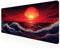 Rouge Tapis de Souris Dimanche Tapis Souris XXL 600x300x3mm,Mousepad à Bords Cousus,Lavable Desk Mat Antidérapant pour PC Bureau et Gaming Accessoire,Vitesse et la Précision Améliorées F-87