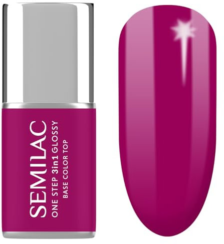 Semilac UV Nagellack 3in1 One Step Glossy S595 Bright Purple 7 ml