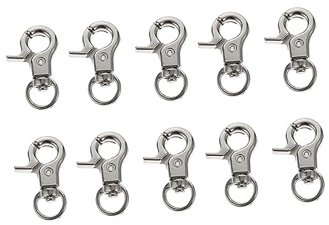 BESTonZON 10pezzi Clip per Gabbia per Uccelli in Metallo Fibbie Clip Girevoli per Fibbie Sicurezza per Porta Gabbia Anti-