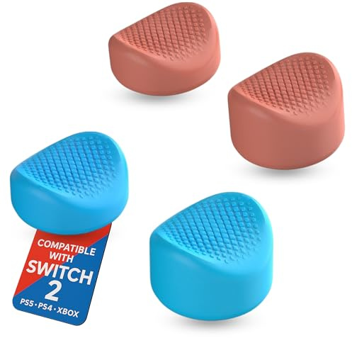 MatoSan® Lot de 4 capuchons de joystick compatibles avec les manettes Nintendo Switch 2, PS5, PS4 et Xbox – Capuchons de protection en silicone pour joystick – Embouts ergonomiques pour les pouces