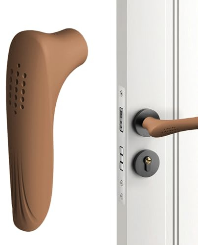 Door Handle Cover - Silicone Door Handle Protector | L-Shaped Safety Dooř Grip Sleeve, All-Weather Comfort Anti-Slip Döor Lever Protectors for Protecting from Burns and Chills