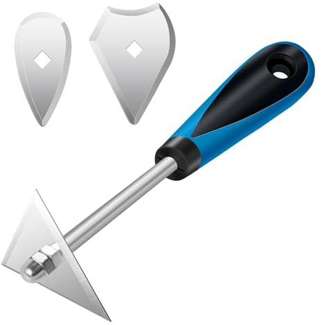 Rascador 3 en 1 con Hojas Intercambiables de Acero Inoxidable Templado, Mango de Madera para Quitar Pintura y Barniz, Ideal para Trabajo en Madera, Marcos Ventana y Bricolaje (21 cm)
