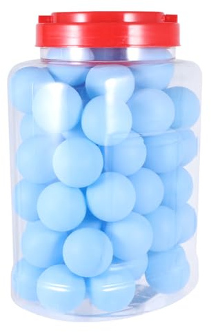 TOBBOMEY 60 Pièces Balles Tennis Table Bleu Durables pour Entraînement Extérieur et Usage Domestique