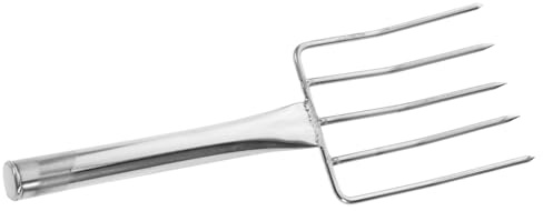 Homoyoyo Fourchette à Germes de Soja en Acier Inoxydable 5 Dents Grosse Taille Pelle Multifonction pour Jardinage et Repiquage Outil à Main Robuste pour Creuser et Transporter Les Plants