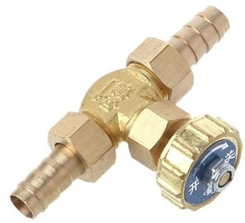 Vanne à aiguille coudée en laiton, 10mm, ajusteur de gaz Propane Butane, robinets barbelés 1 Mpa(10mm)