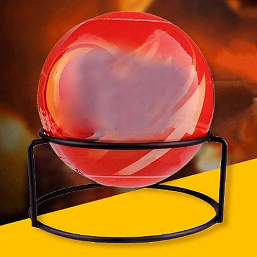 Itonash Boule D'extincteur, équipement de Lutte Contre L'incendie Automatique à Poudre Sèche de 4 Kg avec Support, pour la Maison, L'entrepôt, Le Bureau Forestier, Le Véhicule, Le