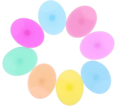 MOBUTOFU Silikon Kinder Shampoobürsten und Stressreduzierung 8 Stück mit Massagefunktion Weiche Silikonbürste Zufällige Farbe für Bad und Dusche für Babys und Kinder