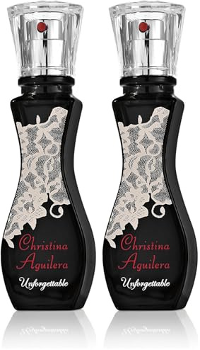 Christina Aguilera - Unforgettable Eau de Parfum, Parfum mit Noten von Nachtblühender Jasmin, Parfüm für Damen - 15 ml (Packung mit 2)