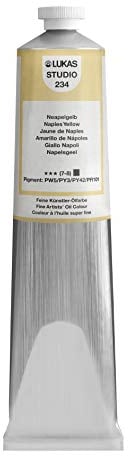 LUKAS STUDIO OIL 200 ml, Ölfarbe in Premium-Qualität, Farbton Neapelgelb