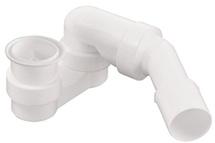 Sanitop-Wingenroth Sifone per vasca da bagno e doccia per vasca da bagno, 1 1/2 pollici X 40/50 mm, 1 pezzi, bianco, 22143 6