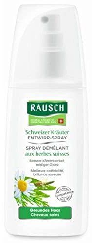 Rausch Schweizer Kräuter Entwirr-Spray (für langes, widerspenstiges Haar, geeignet für Kinder, ohne Silikone und Parabene - Vegan), 1er Pack (1 x 100 ml)