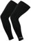 Brisk cycling leg warmer thermal knee running compression black (Black, L/XL)
