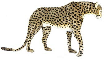 Hansa Plüschtier Gepard, sitzend, 110 cm H / 75 cm L