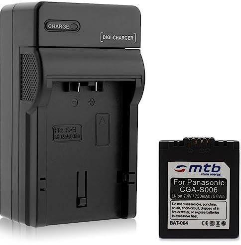 Batterie + Chargeur pour Panasonic CGA-S006 / Lumix DMC-FZ7 FZ8 FZ18 FZ28 FZ30 FZ38 FZ50... / Leica V-LUX 1