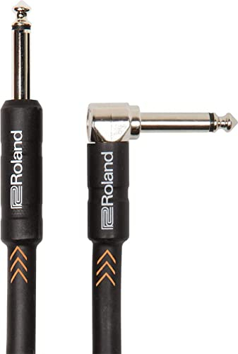 Roland Black Series Instrument Cable, Angled/Straight 1/4 jack - RIC-B20A, length: 20ft / 6m