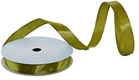 Celebration Satinband 20 mm breit mit Draht Geschenkband Dekoband 10 m (02-olivgrün)